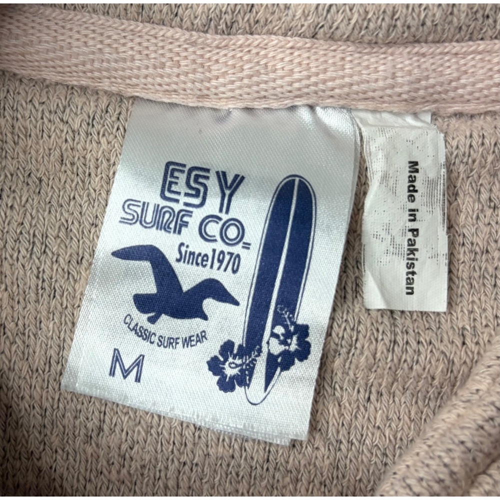 ESY Surf Co Hilton Head Island Hoodie Womens Medium Light Pink Knit Pullover - Picture 4 of 12